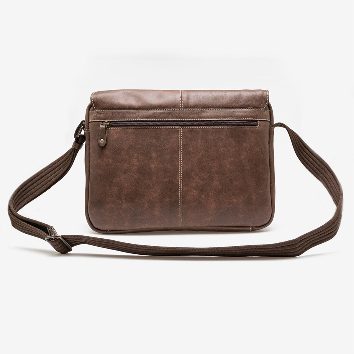 Bolsa Carteiro Em Couro Camel