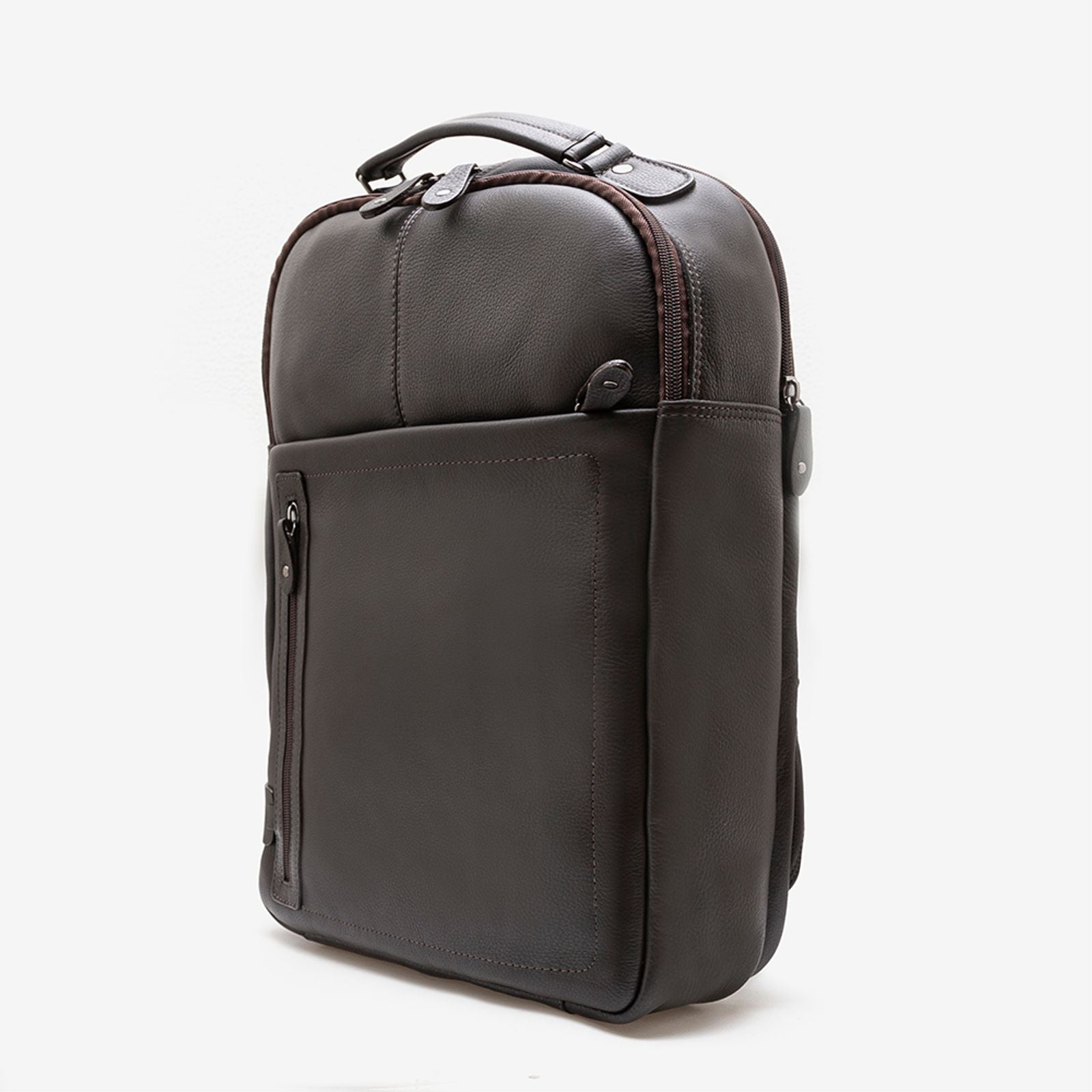 Mochila Em Couro Café