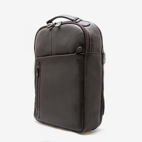 Mochila Em Couro Café