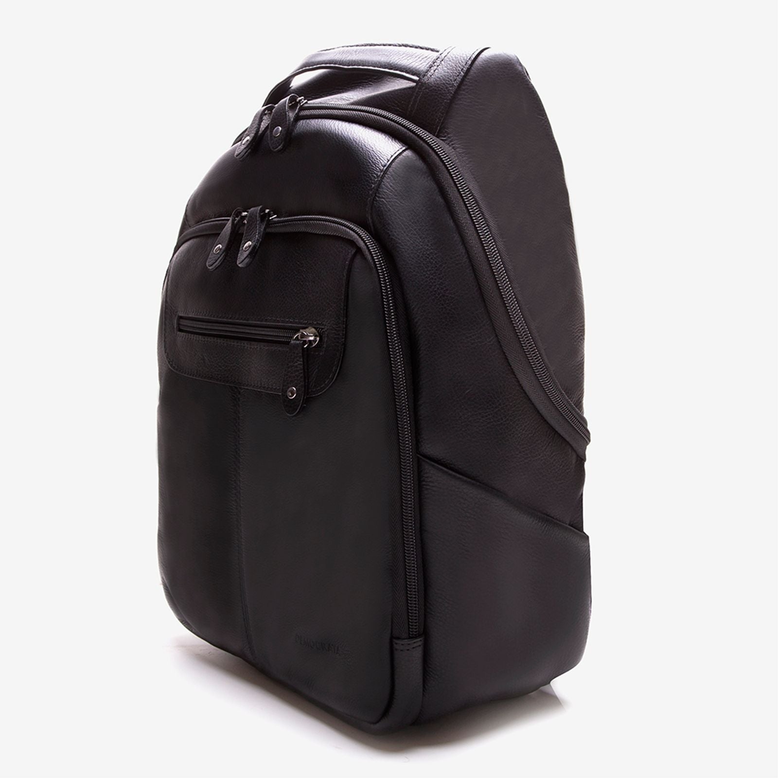 Mochila Em Couro Preto