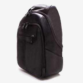 Mochila Em Couro Preto