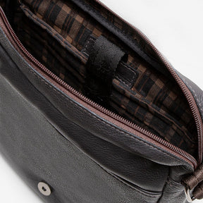 Bolsa Tiracolo Em Couro Café