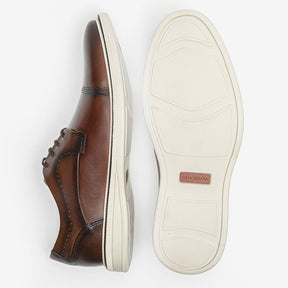 Sapato de Couro Metropolitan Bay Tan Cadarço