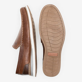 Mocassim Denim Flow Conhaque/Marrom