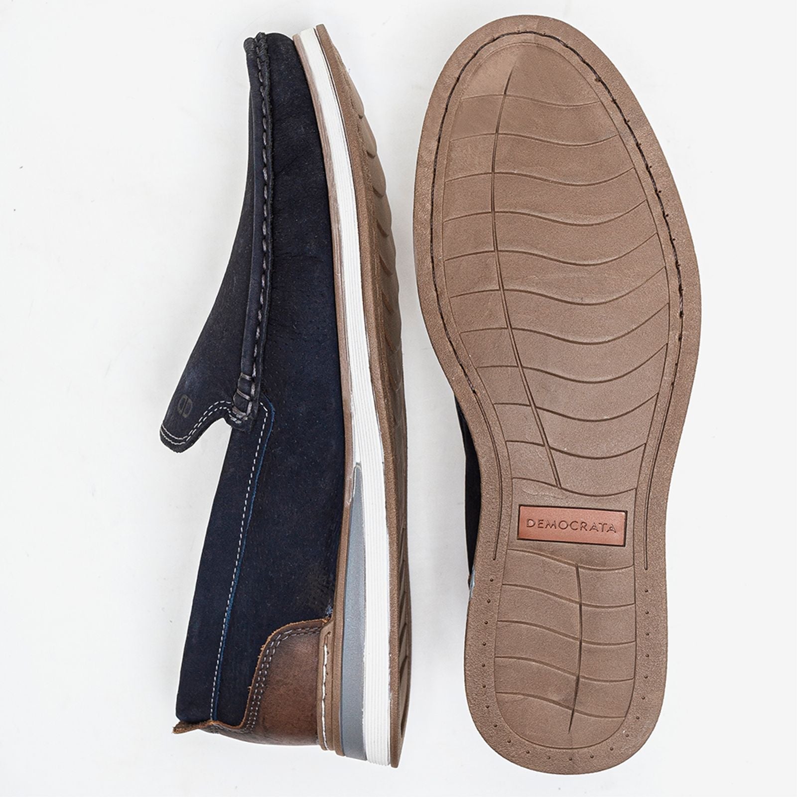 Mocassim Denim Flow Navy/Marrom