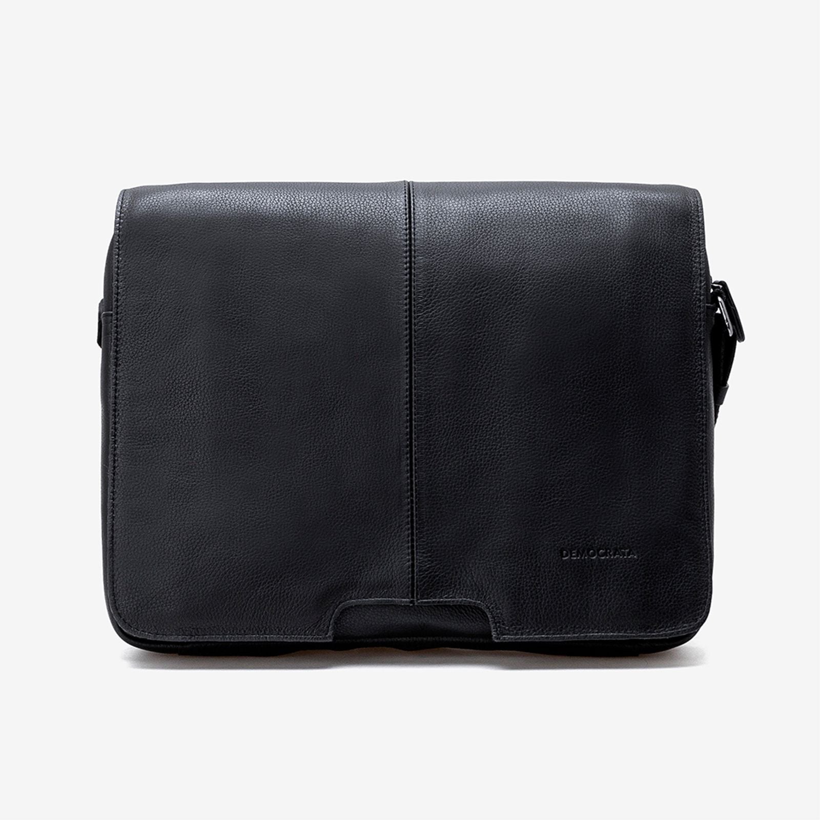 Bolsa Carteiro em Couro Preto